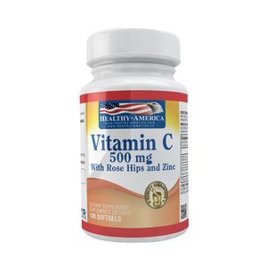 Vitamina C con Rose Hips 500mg 100 Softgels